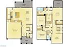 Detailed floor plan showcasing the layout of this two-story home at 8131 Skye Plum St, Las Vegas, NV 89166