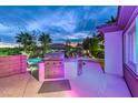 Outdoor kitchen featuring a stainless steel grill and countertop, perfect for outdoor entertaining at 8633 Kennedy Heights Ct, Las Vegas, NV 89131