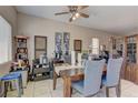 Dining room with table and seating, lots of natural light and tile flooring at 9091 Jumping Jacks Ave, Las Vegas, NV 89178