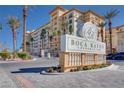 Elegant entrance to Boca Raton Condominiums featuring manicured landscaping and prominent signage at 2405 W Serene Ave # 612, Las Vegas, NV 89123