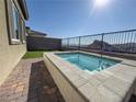 Inviting backyard spa offers stunning mountain views, providing a private and serene outdoor escape at 146 Cabo Cruces Dr, Henderson, NV 89011