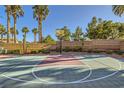 Private backyard sport court, perfect for games and recreation at 4217 Bridesmaid Falls Ave, North Las Vegas, NV 89085