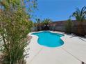 Backyard pool with concrete surround, offering a serene outdoor oasis at 13 Desert Dawn Ln, Henderson, NV 89074