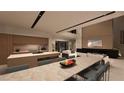Open concept kitchen and dining area flowing into the living space at 1516 Pleasant Bay Ct, Henderson, NV 89011