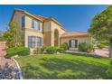 Charming two-story home with lush lawn and an attractive facade at 3624 Snowy Pines St, Las Vegas, NV 89147