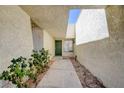 View of front door and pathway to the house at 6822 Garden Grove Ave, Las Vegas, NV 89103