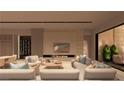 Inviting living room featuring a modern fireplace, comfortable seating, and sophisticated decor for a cozy ambiance at 165 Still Shores St, Henderson, NV 89011