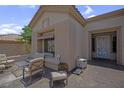 Comfortable patio with seating area provides a relaxing outdoor space to enjoy desert evenings at 10017 Bundella Dr, Las Vegas, NV 89134
