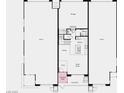 Layout of a modern floor plan featuring a kitchen, dining room, and outdoor patio at 1485 Melodic Lark Ln, Las Vegas, NV 89138