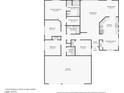 Layout showcasing the bedroom, living room, kitchen, garage, and backyard at 2716 Orchid Moon Ct, North Las Vegas, NV 89031