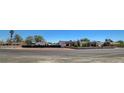 Wide street view of a neighborhood featuring single-story homes with well-kept yards and desert landscaping at 3917 Leon Ave, Las Vegas, NV 89130