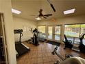 Community gym area with treadmills, stationary bikes, and tile flooring at 5751 E Hacienda Ave # 226, Las Vegas, NV 89122