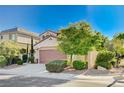 Charming home with lush landscaping, including mature trees and well-maintained bushes, enhancing curb appeal at 1013 Brinkman St, Las Vegas, NV 89138