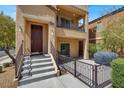 Charming home featuring private outdoor area with patio, grill, and wrought iron railing at 8949 Merry Mullion Ct, Las Vegas, NV 89149