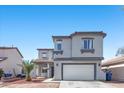 Charming two-story home with a well-maintained front yard and an attached two-car garage at 3871 Trellis View Ave, Las Vegas, NV 89115