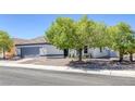Single-story house with desert landscaping, two-car garage, and a covered front porch at 9100 Shelter Cove Ct, Las Vegas, NV 89117