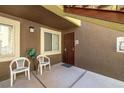 Cozy front patio of a condo unit, perfect for relaxing outdoors at 7950 W Flamingo Rd # 1024, Las Vegas, NV 89147