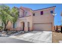Charming two-story home featuring a two-car garage and low maintenance front yard at 554 Haunts Walk Ave, Las Vegas, NV 89178