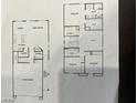 Detailed floor plan showcasing the layout of the home, including bedrooms and kitchen at 1409 Gable Falls Pl # 89, North Las Vegas, NV 89084