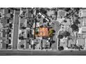 Aerial view showcases the property's layout, including a pool, patio, and well-maintained yard at 3877 Platis Cir, Las Vegas, NV 89103