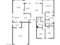 Detailed floor plan showcasing the layout and dimensions of the home at 9704 Brawley Dr, Las Vegas, NV 89134