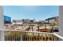 Balcony with city views showing iconic Las Vegas hotels and the High Roller Observation Wheel at 211 E Flamingo Rd # 202, Las Vegas, NV 89169
