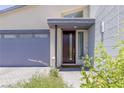 The front door features a modern design, with a large window and a welcoming doormat at 9785 Granite Mesa St, Las Vegas, NV 89141