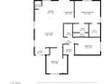 Floor plan showing the layout of the house, including the kitchen, living room, and bedrooms at 4837 River Splash Ave, Las Vegas, NV 89131