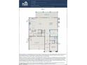 Floor plan showcasing the layout of the first floor, including the kitchen, gathering room, and garage at 7199 Twilight Rider Ct, Las Vegas, NV 89118