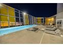 Relaxing rooftop pool area with comfortable lounge seating and a stunning city view at 3722 Las Vegas Blvd # 2512 E, Las Vegas, NV 89158