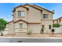 Side view of attached home featuring desert landscaping at 967 Coronado Peak Ave, Las Vegas, NV 89183