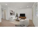 Inviting living room with a plush white sofa, stylish decor, and abundant natural light at 304 Orland St # 47, Las Vegas, NV 89107