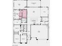Detailed floor plan showcasing the layout of the home, including bedrooms, bathrooms, kitchen, and living spaces at 214 Piazzetta Pl, Henderson, NV 89011