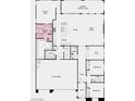An architectural floor plan featuring 3 bedrooms, 2 bathrooms and a 3 car garage at 346 Tigullio Ave, Henderson, NV 89011