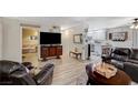 Inviting living room featuring wood floors and stylish furniture at 700 Capri Dr # 27B, Boulder City, NV 89005