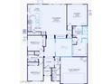 Floorplan for a new build with 3 bedrooms, 2 baths, 2 car garage, large gathering room at 10266 Rosemont Hills St, Las Vegas, NV 89141