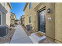 Eye-level view of home's entrance and walkway, featuring a charming exterior and walkway at 25 Barbara Ln # 42, Las Vegas, NV 89183