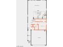 Detailed first floor plan illustration showcasing the layout of the great room, kitchen, bedrooms, and garage at 9564 Hinson St, Las Vegas, NV 89102