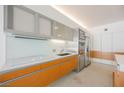 A modern kitchen featuring sleek cabinets, integrated appliances, and ample countertop space, perfect for culinary enthusiasts at 3726 Las Vegas Blvd # 704, Las Vegas, NV 89158
