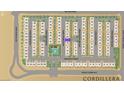 Cordillera community map highlighting lot numbers and street names for easy navigation at 650 Agate Bridge St, Las Vegas, NV 89138