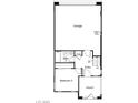 Detailed first-floor floorplan showcasing the layout of garage, bedroom, bath, porch, and entry at 1529 Little Penguin St, Las Vegas, NV 89138