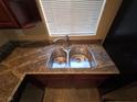 Double basin kitchen sink with modern fixtures and granite countertops at 9000 Las Vegas Blvd # 2101, Las Vegas, NV 89123