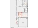 Detailed floor plan showcasing the layout of the home's entry porch, garage, bedroom 4, great room, and kitchen at 9912 Landings St, Las Vegas, NV 89141