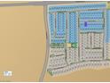 Community map showing lot locations and street names within the neighborhood at 10357 Scalata Ave, Las Vegas, NV 89166