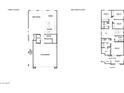 Layout of first and second floor featuring kitchen, great room, bedrooms, and 2-car garage at 2617 Begonia Falls Ave # 82, North Las Vegas, NV 89081