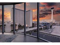 Stunning city views from living room windows at 222 Karen Ave # 708, Las Vegas, NV 89109