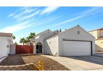 Charming single-story home featuring a two-car garage and low-maintenance landscaping at 8253 Abercrombe Way, Las Vegas, NV 89145