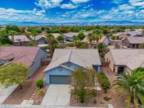 Charming single-story home in a community featuring a two-car garage and desert landscaping at 3591 Driving Range St, Las Vegas, NV 89122