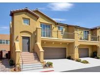 Two-story townhome with attached garage and balcony at 1160 Via Laterna, Henderson, NV 89052