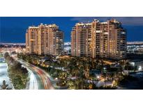 Luxury high-rise building at night with city views at 9101 Alta Dr # 307, Las Vegas, NV 89145